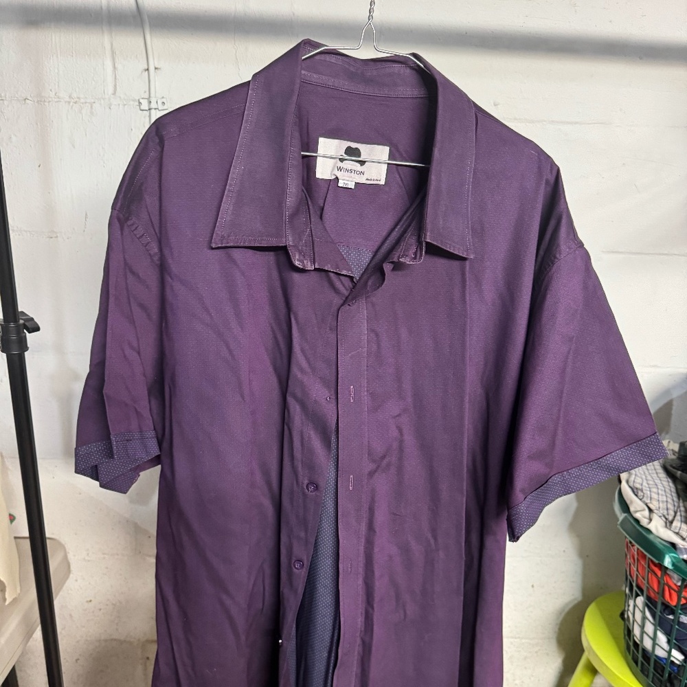 Winston deep navy short sleeve shirt size 2XL